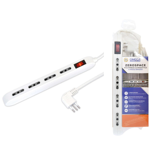 omega multipresa zerospace 4 prese bipasso p17 ean 8055384190498