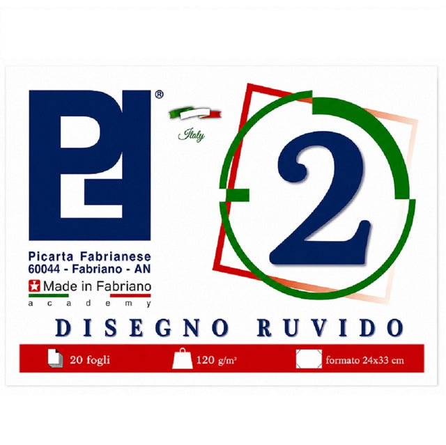 picarta fabrianese album disegno ruvido 24x33 cm 20 fogli 120 gr ean 8011919102312