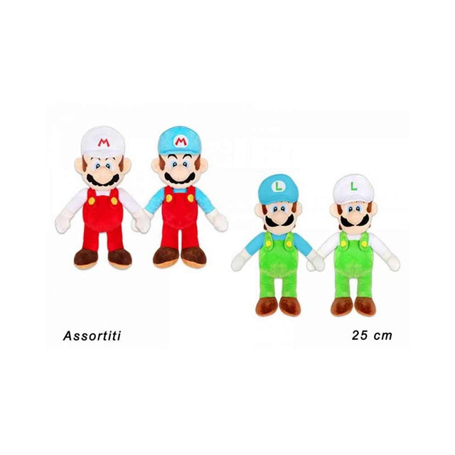 pts super mario peluche 25cm luigi e mario assortiti ean 5038104040740