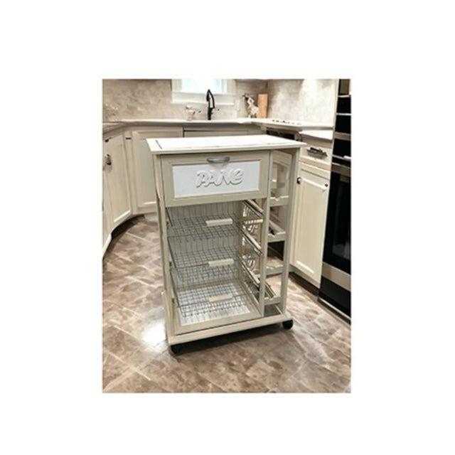 teti carrello da cucina 3 cesti e portabottiglie bianco ean 8032749734191