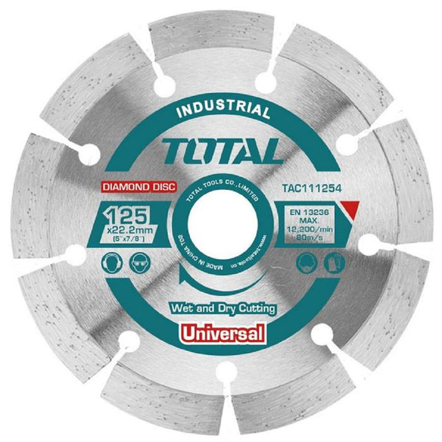 total disco diamantato universale per cemento e mattoni 125 mm ean 6925582198171
