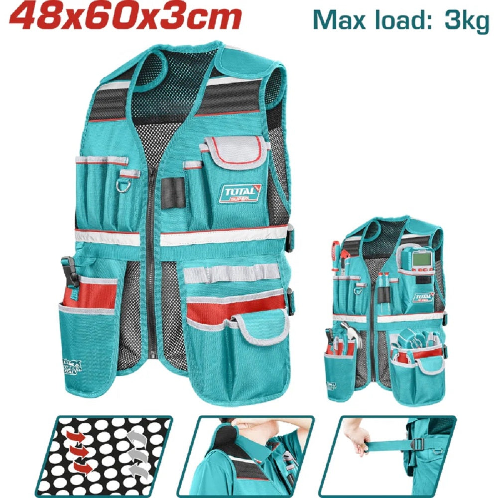 total gilet portautensili con 17 tasche portata 3 kg ean 6942210223647