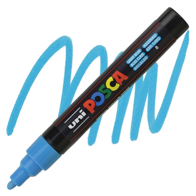 uniposca marcatore uni posca punta media azzurro ean 4902778916209