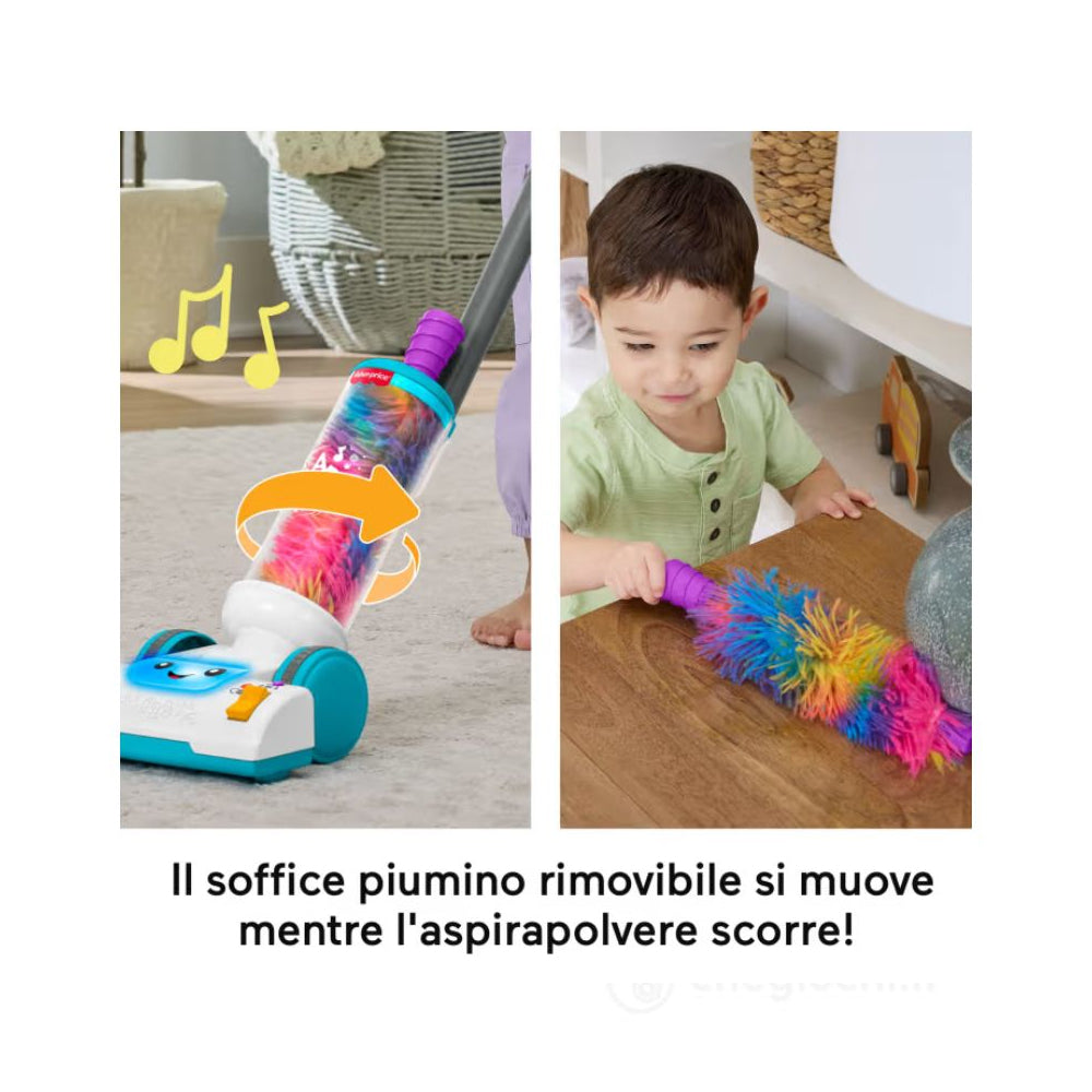 fisher price aspirapolvere e spolverino giocattolo jmm34 ean 0194735380909