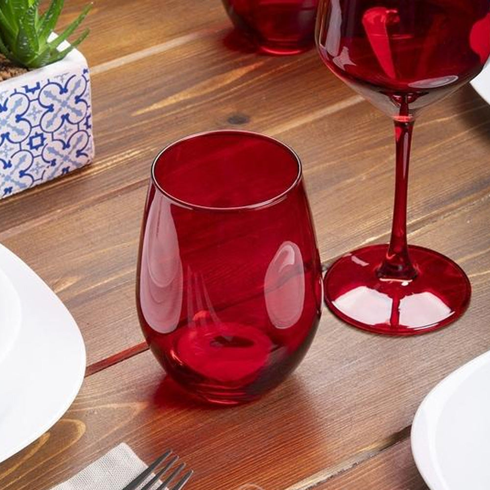 galileo casa bicchieri luce sibilla 6 pezzi 610ml rosso ean 8056159196905