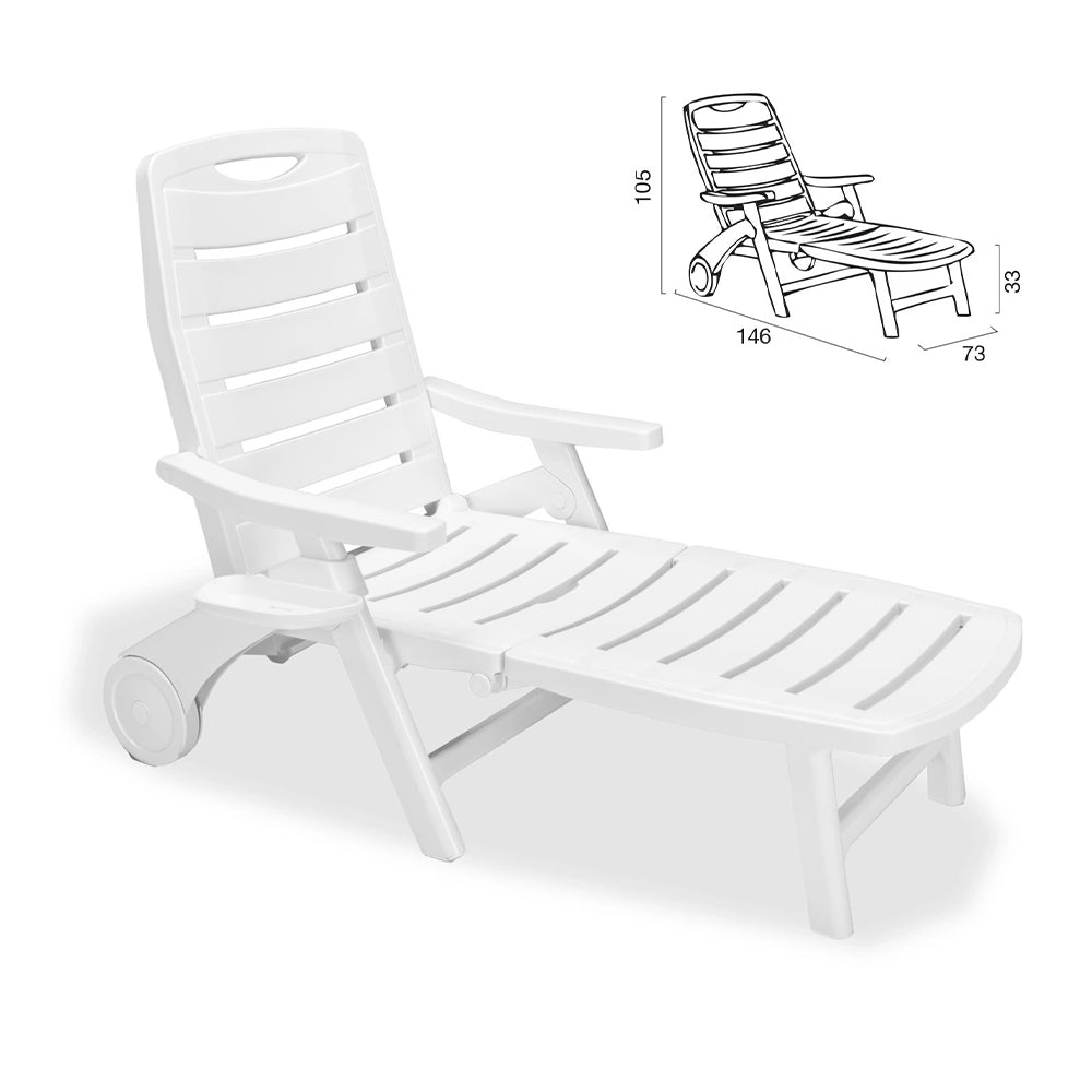 grand soleil lettino prendisole premiere pieghevole in resina bianco ean 8005465021616