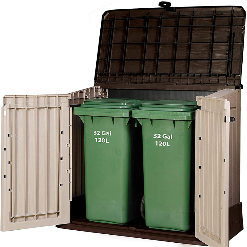 keter armadio portattrezzi midi beige eco 132x71x113 ean 7290112634252