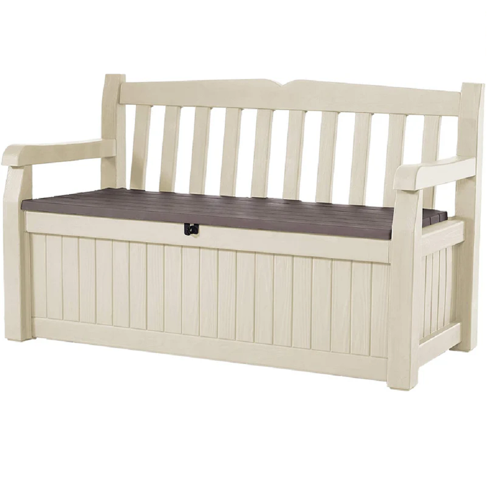 keter panchina cassapanca eden beige 140x60x84 cm ean 7290103653422