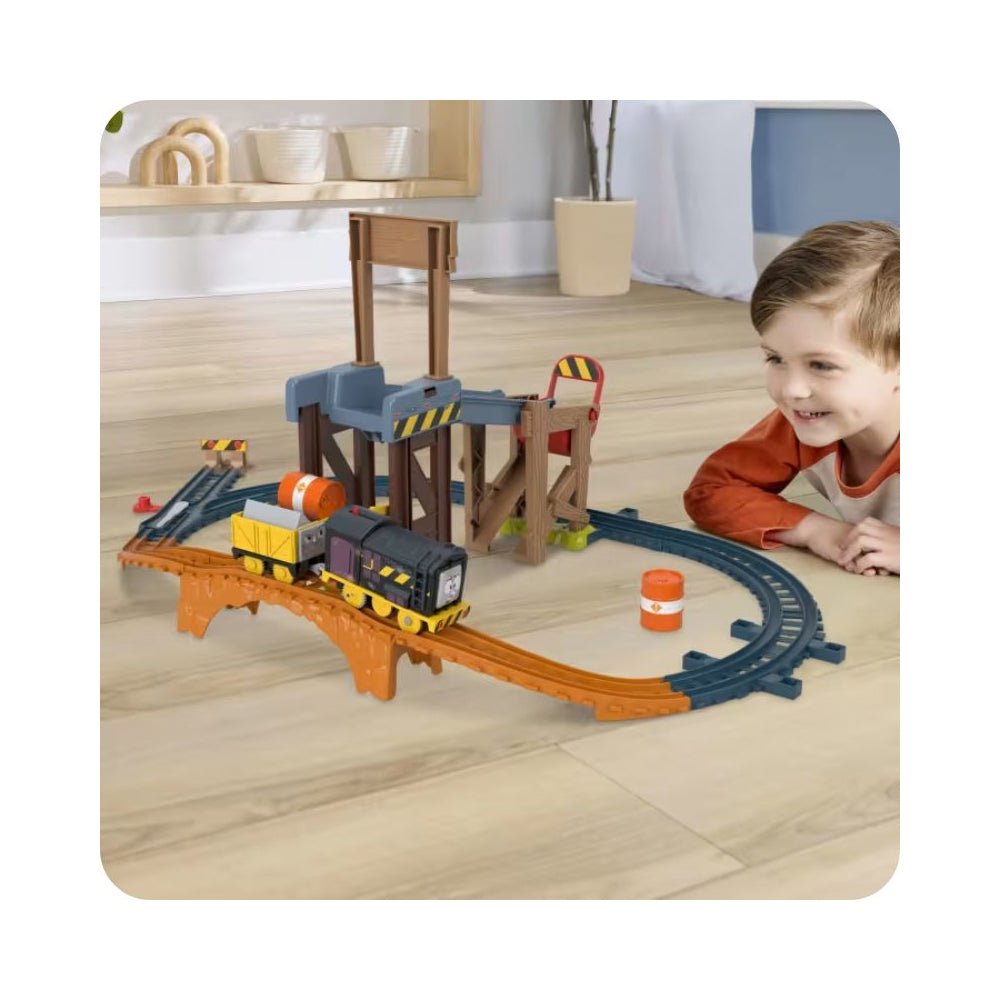 mattel il trenino thomas pista cantiere di diesel il trenino thomas pista cantiere di diesel ean 0194735265626