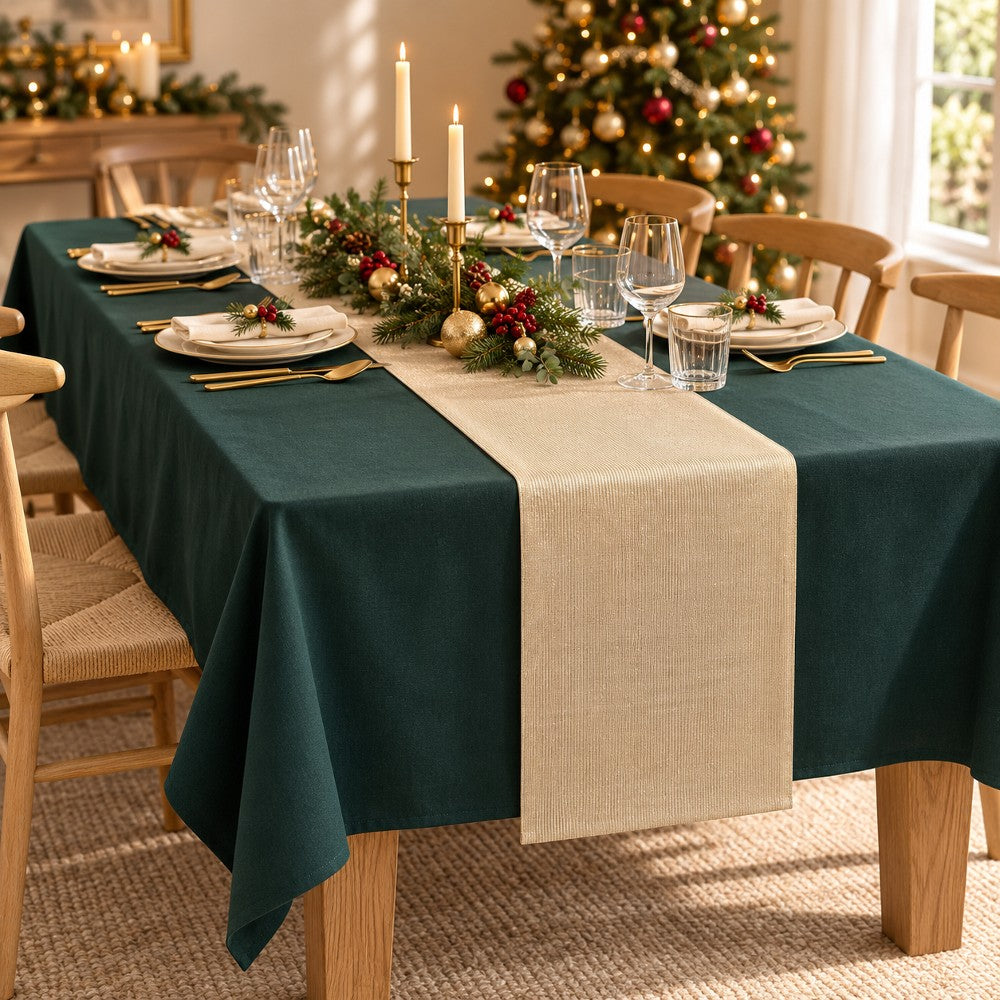 mercury tovaglia 140x240 cm verde con runner 33x240 cm ean 8056001247656