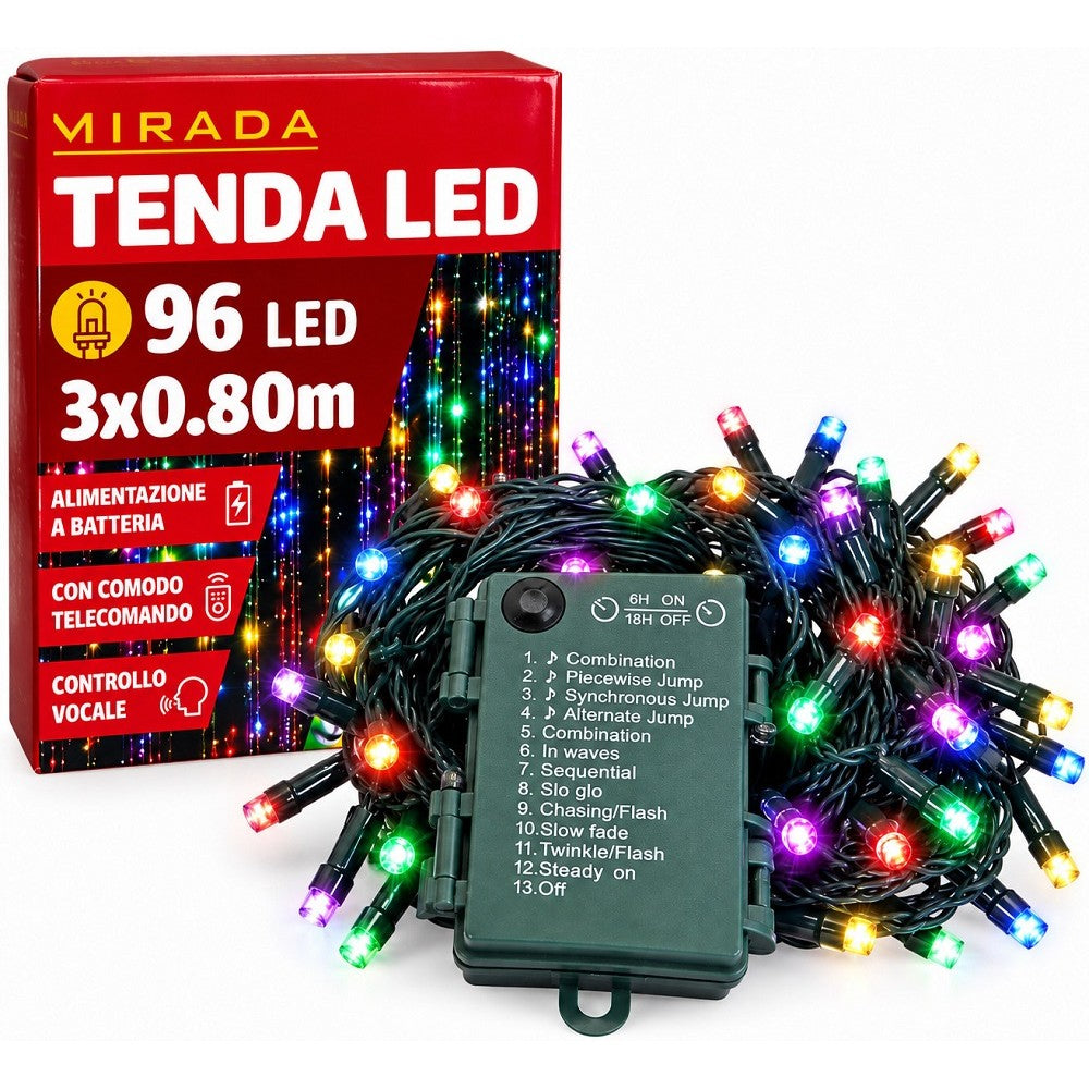 mirada tenda a batteria 96 led multicolor 3x0 80 mt ean 8051944716214
