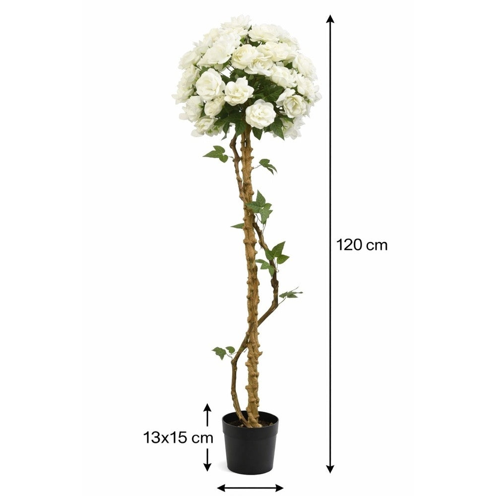nbr pianta composizione artificiale rose bianche 120cm ean 8051944714159