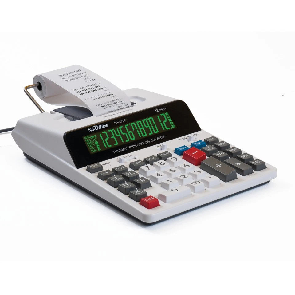 nikoffice calcolatrice da tavolo scrivente termica 57 mm ean 8051818067060
