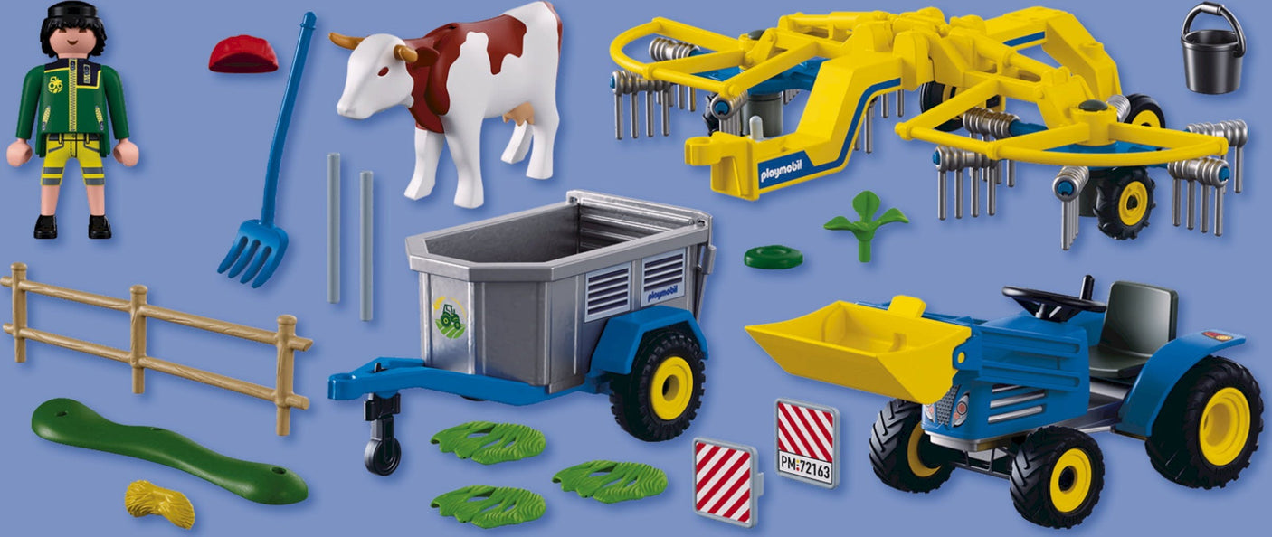 playmobil trattore piccolo con raccoglitore del fieno ean 4008789721631