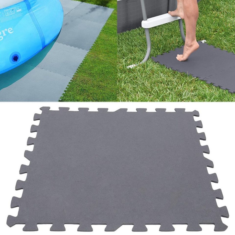 bestway set 9 tappetini base per piscine grigi 50x50cm ean 6941607354841