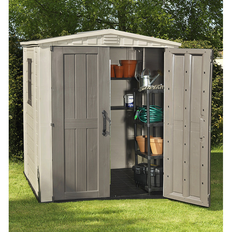 keter casetta da giardino factor 6x6 beige ean 7290103664930