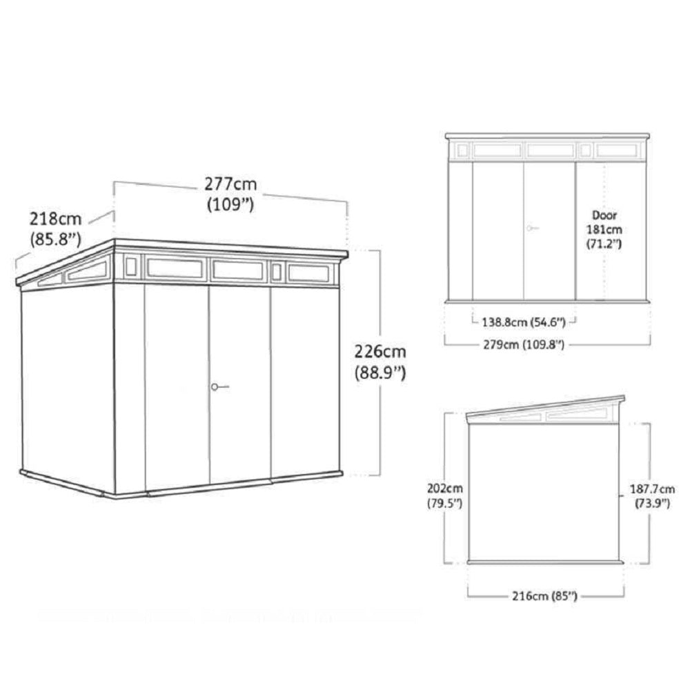 Casetta Artisan Duotech Grigio 277x218x226 Cm