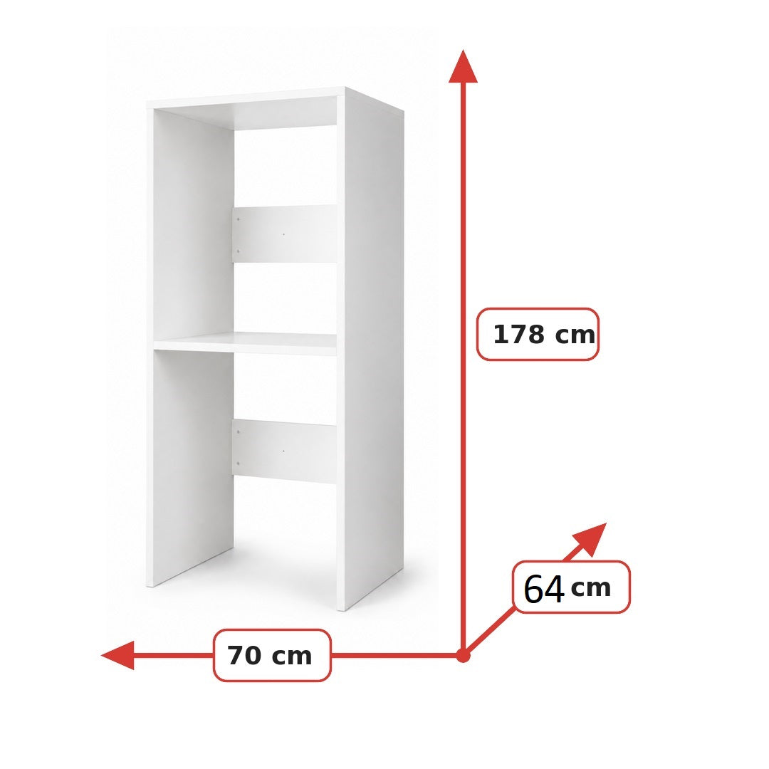 Mobile Lavanderia Combinato Bianco 70x64x178 Cm