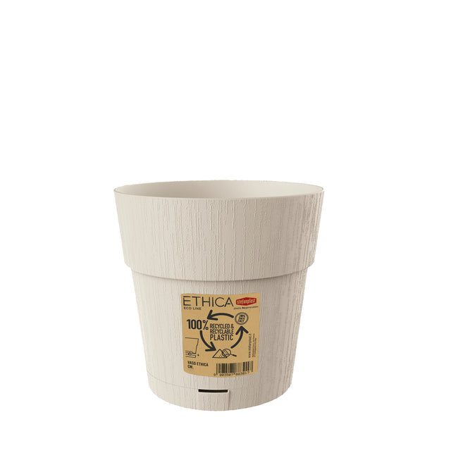 stefanplast vaso ethica 15cm gesso beige 68000 ean 8003507680005