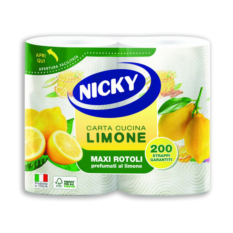 nicky asciugatutto limone 2 rotoli nicky ean 8004260433051