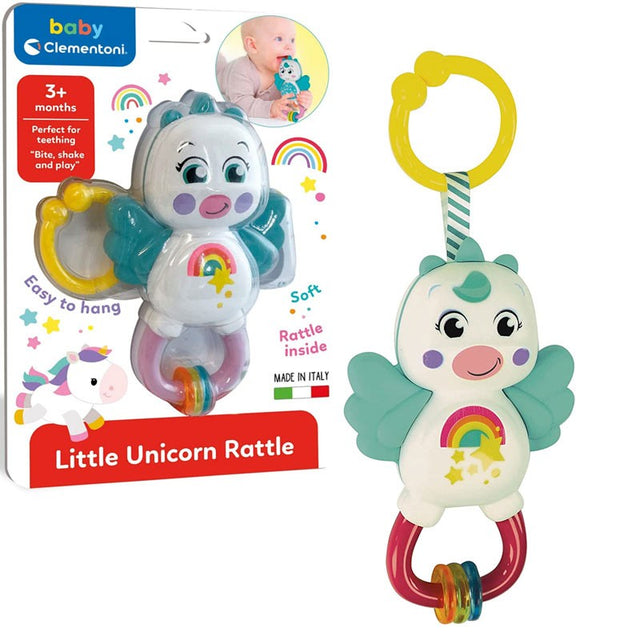 clementoni baby little unicorn rattle massaggiagengive ean 8005125177783