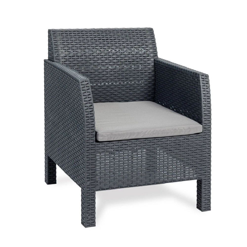 Set Matilde 2 Poltrone + 1 Tavolo Antracite
