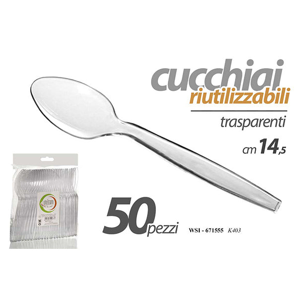 nbr cucchiai trasparenti 145cm 671555 ean 8025569671555