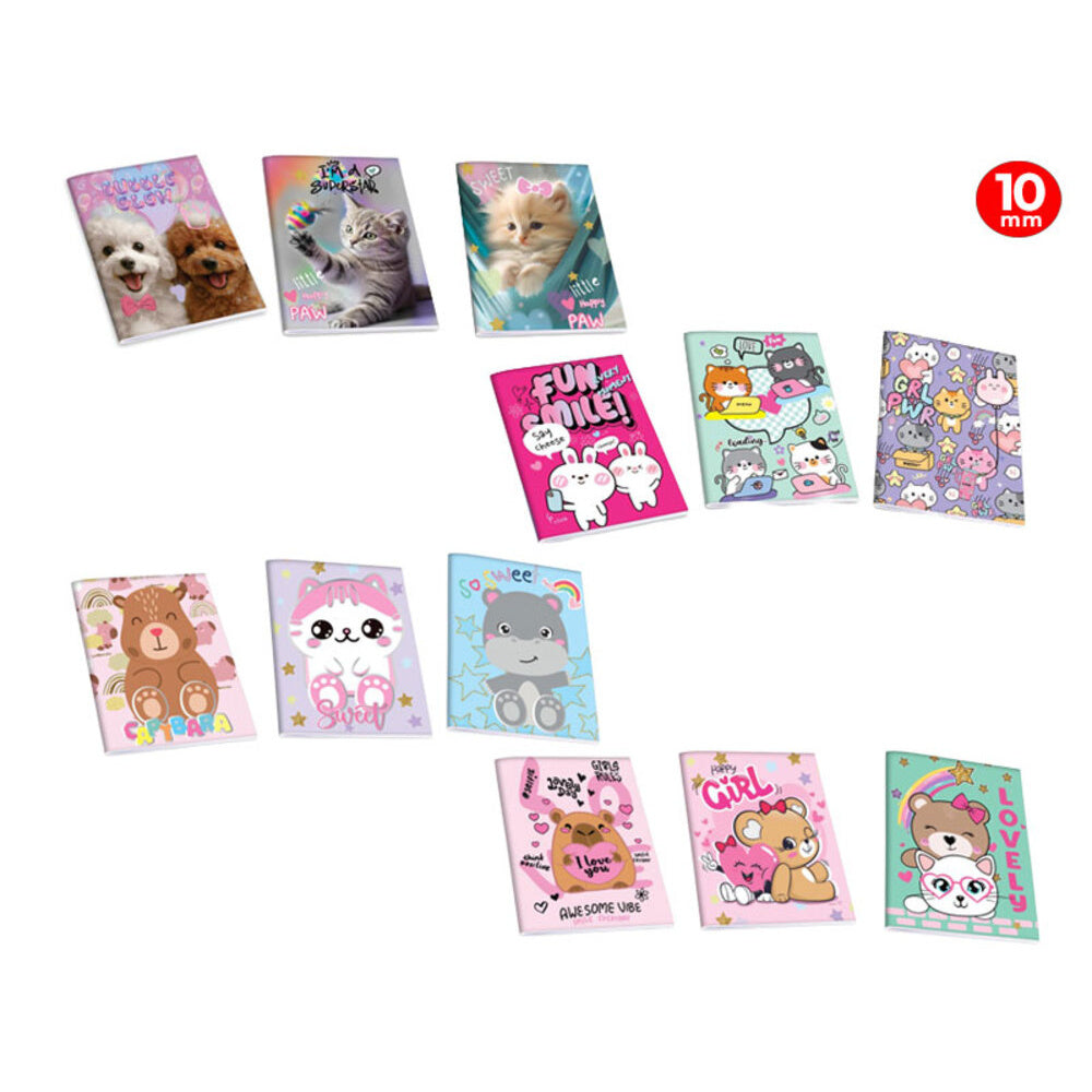 Quaderno A4 Active Girl Pacco 3pz Assortiti Rigatura 10 mm