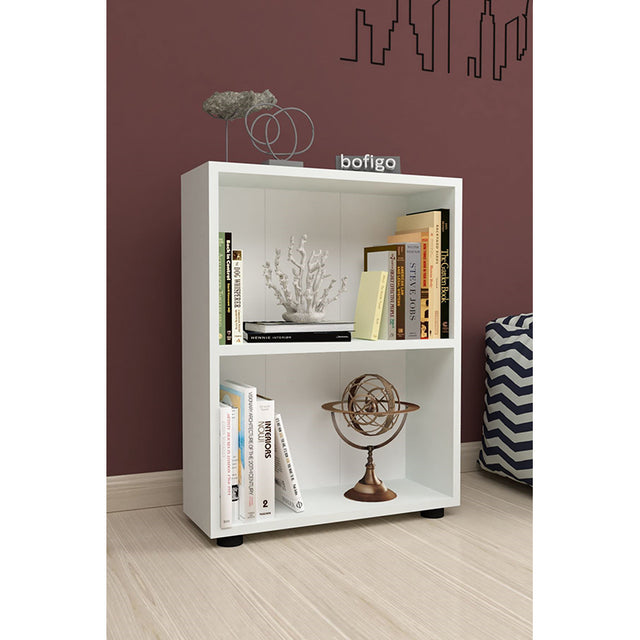 immagine-1-bofigo-libreria-2-ripiani-moderna-colore-bianca-ean-8683456002051