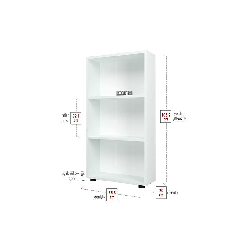 immagine-2-bofigo-libreria-3-ripiani-moderna-colore-bianca-ean-8683456008961
