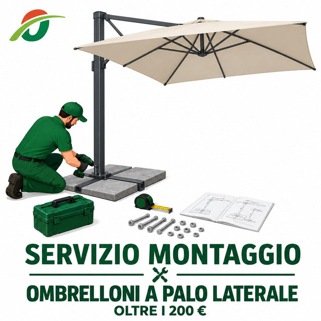 MONTAGGIO OMBRELLONI PALO LATERALE OLTRE 200€