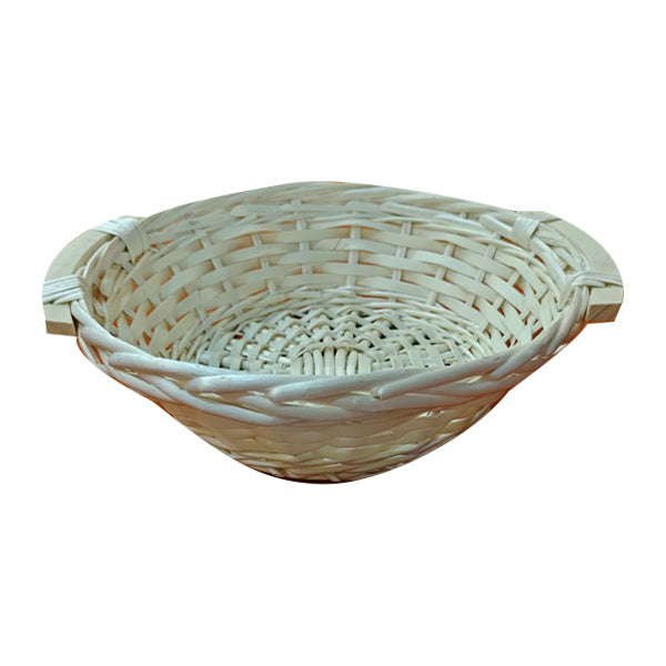 nbr cesto in vimini tondo bianco 30x30x10cm ean 9972016503305
