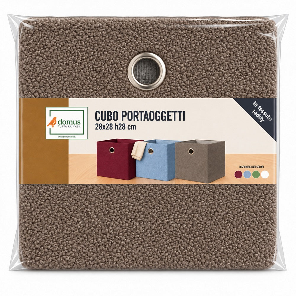 Scatola Portaoggetti Bouclé 28X28XH.28 cm