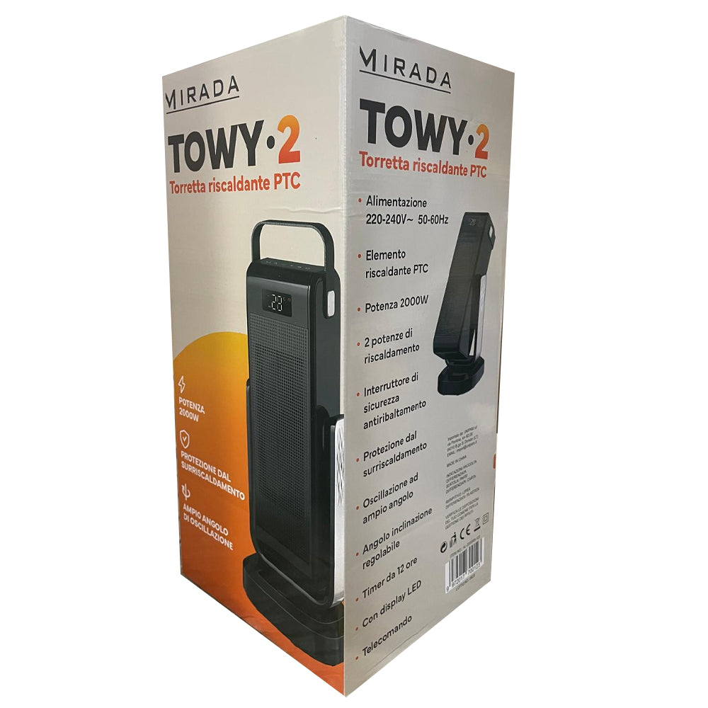 Termoventilatore Tow2 Con Telecomando 2000 W