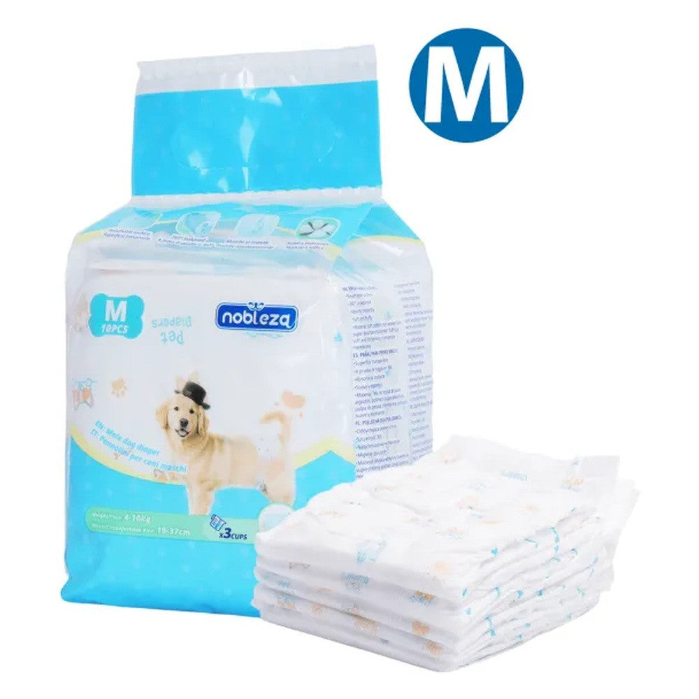 Pannolini a fascia per cani maschi 10 pz TG. M