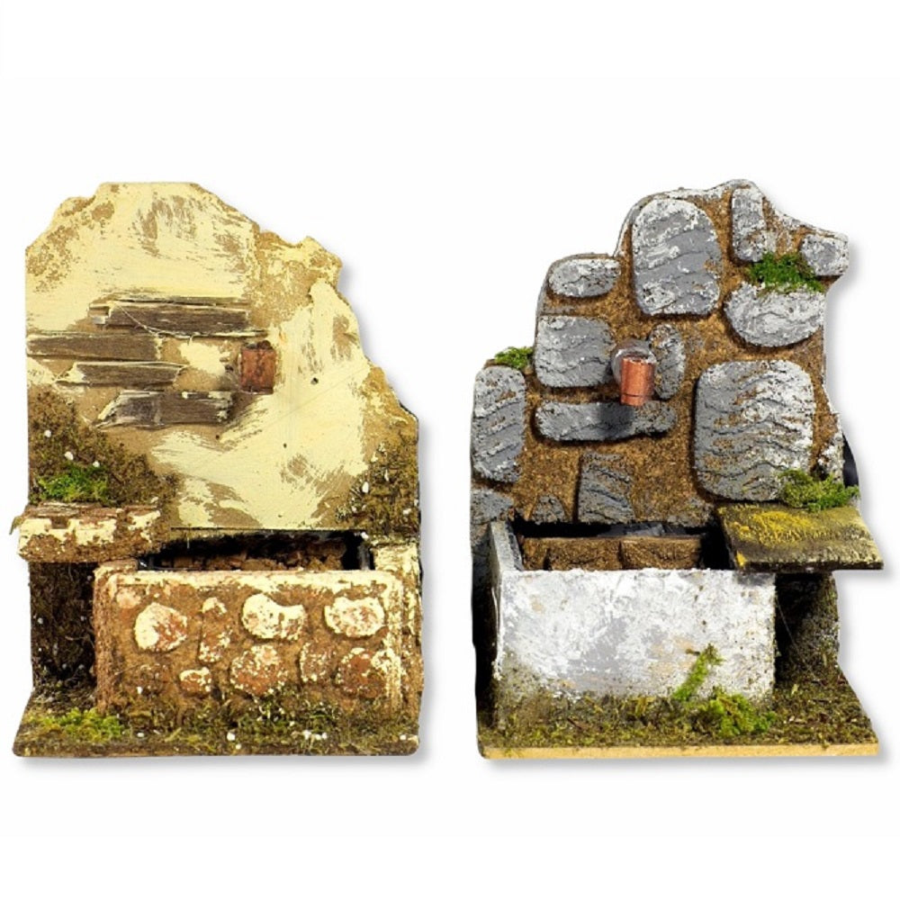Fontana con pompa per presepe 13x10x11 cm assortita