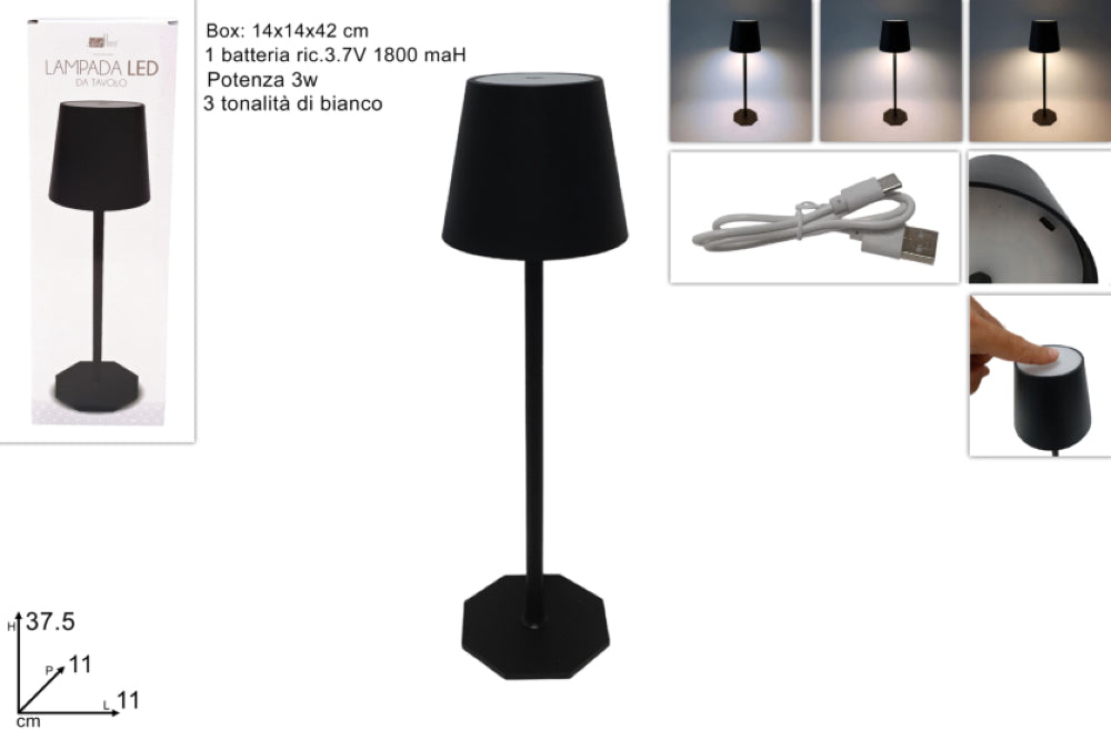 Lampada da tavolo LED ricaricabile - immagine 3