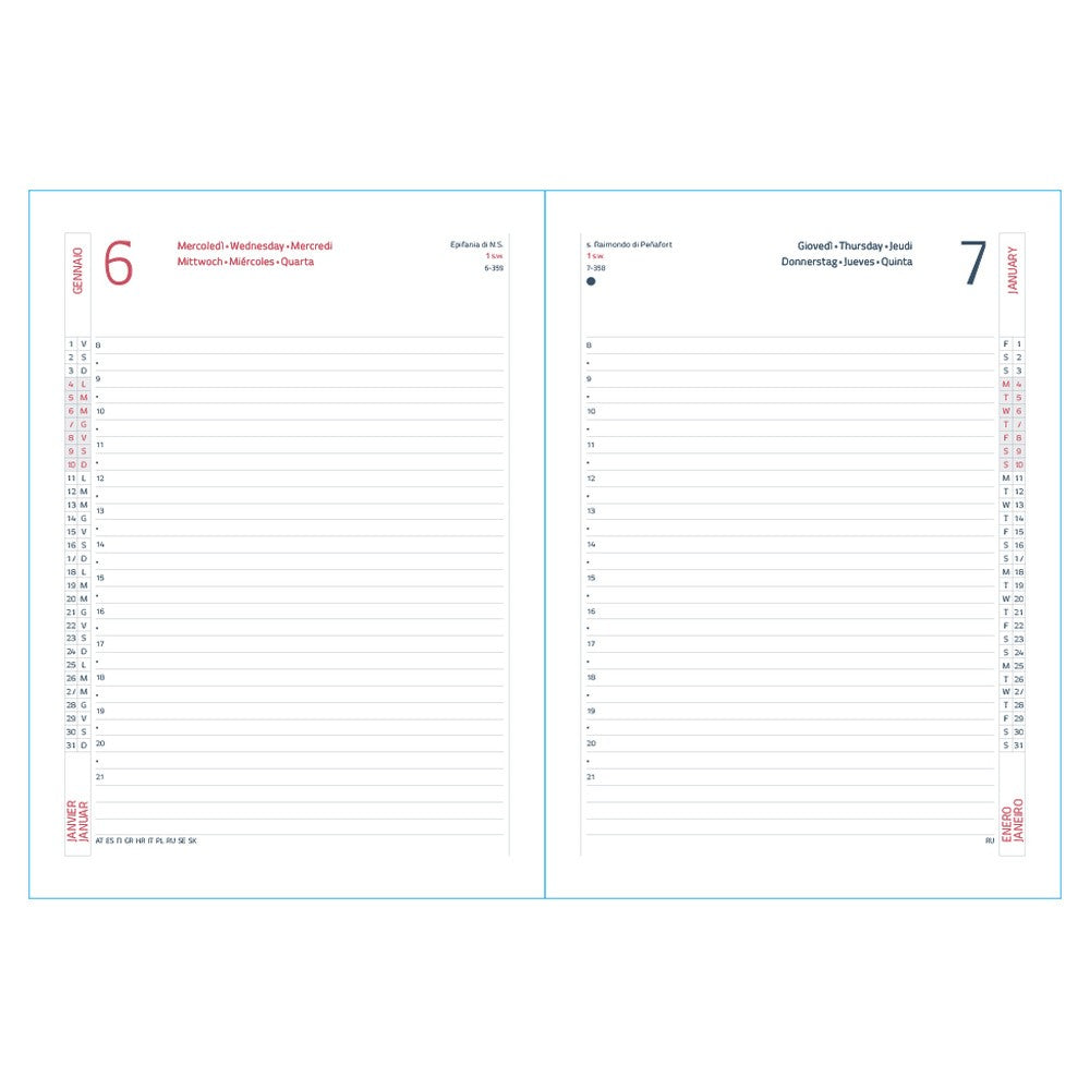Agenda Giornaliera 2027 12x17 cm Bravo Rosa - immagine 3