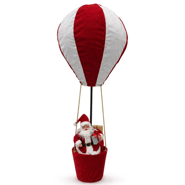 Mongolfiera con Babbo Natale 40x40xH.97 cm