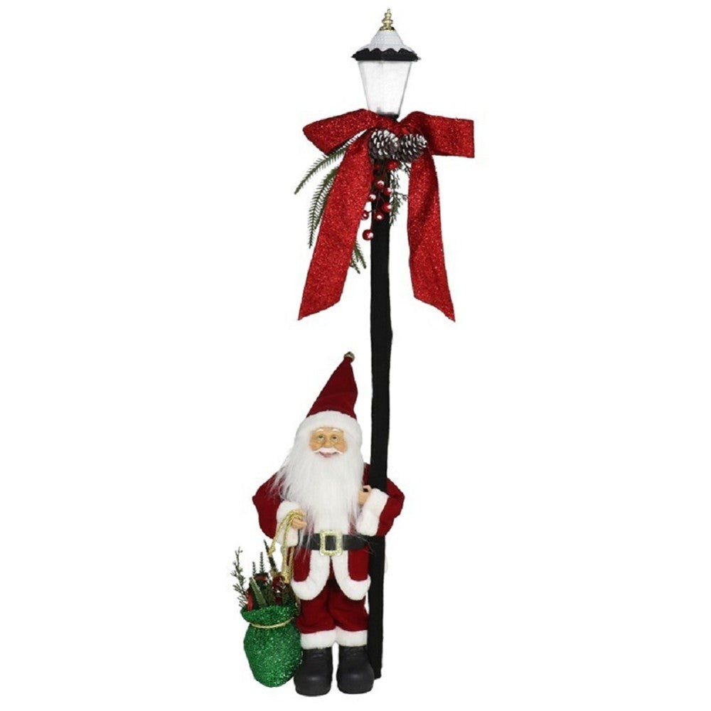 Lampione Natalizio Claus Pieghevole con 1 LED – H. 110 cm
