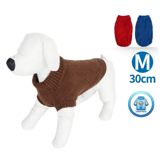 Maglione a trecce per cani colori assortiti TG. M