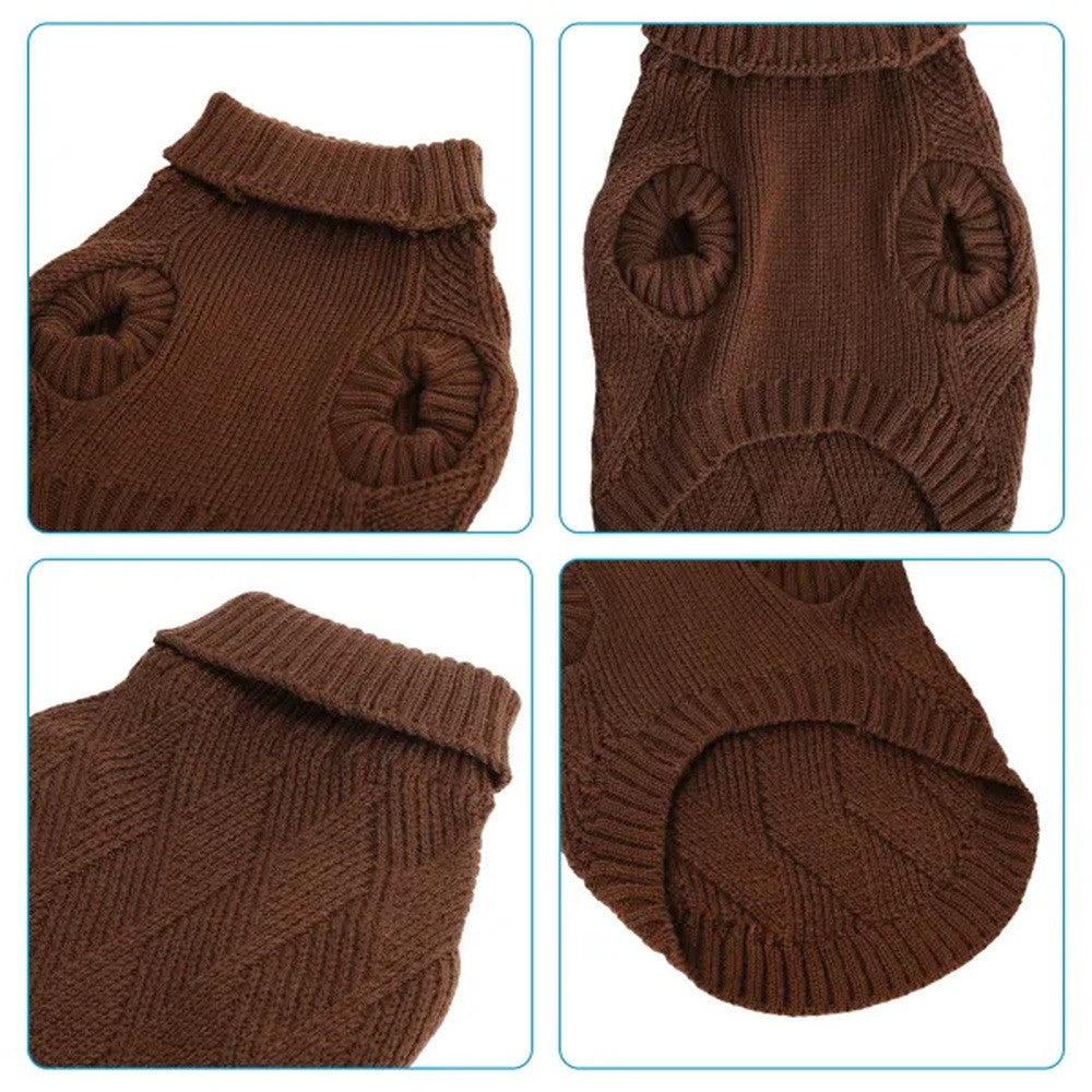 Maglione a trecce per cani colori assortiti TG. M - immagine 5