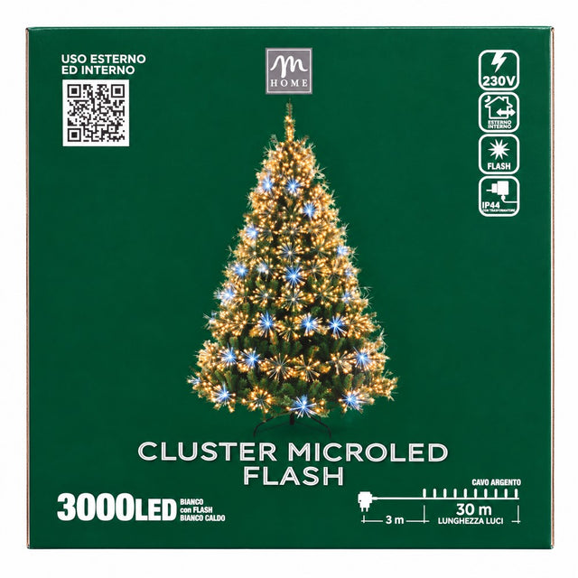 Luci di Natale 3000 Microled Bianco Caldo/Freddo