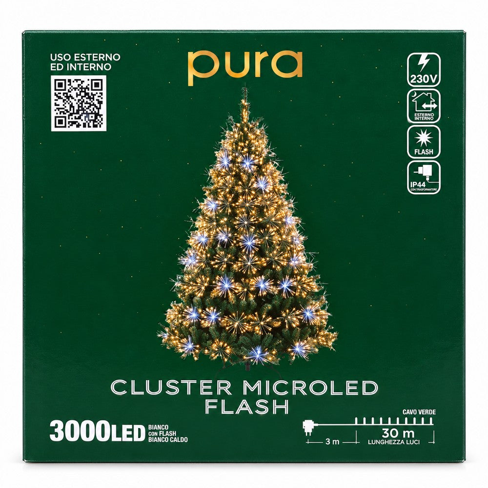 Luci di Natale 3000 Microled Bianco Caldo/freddo