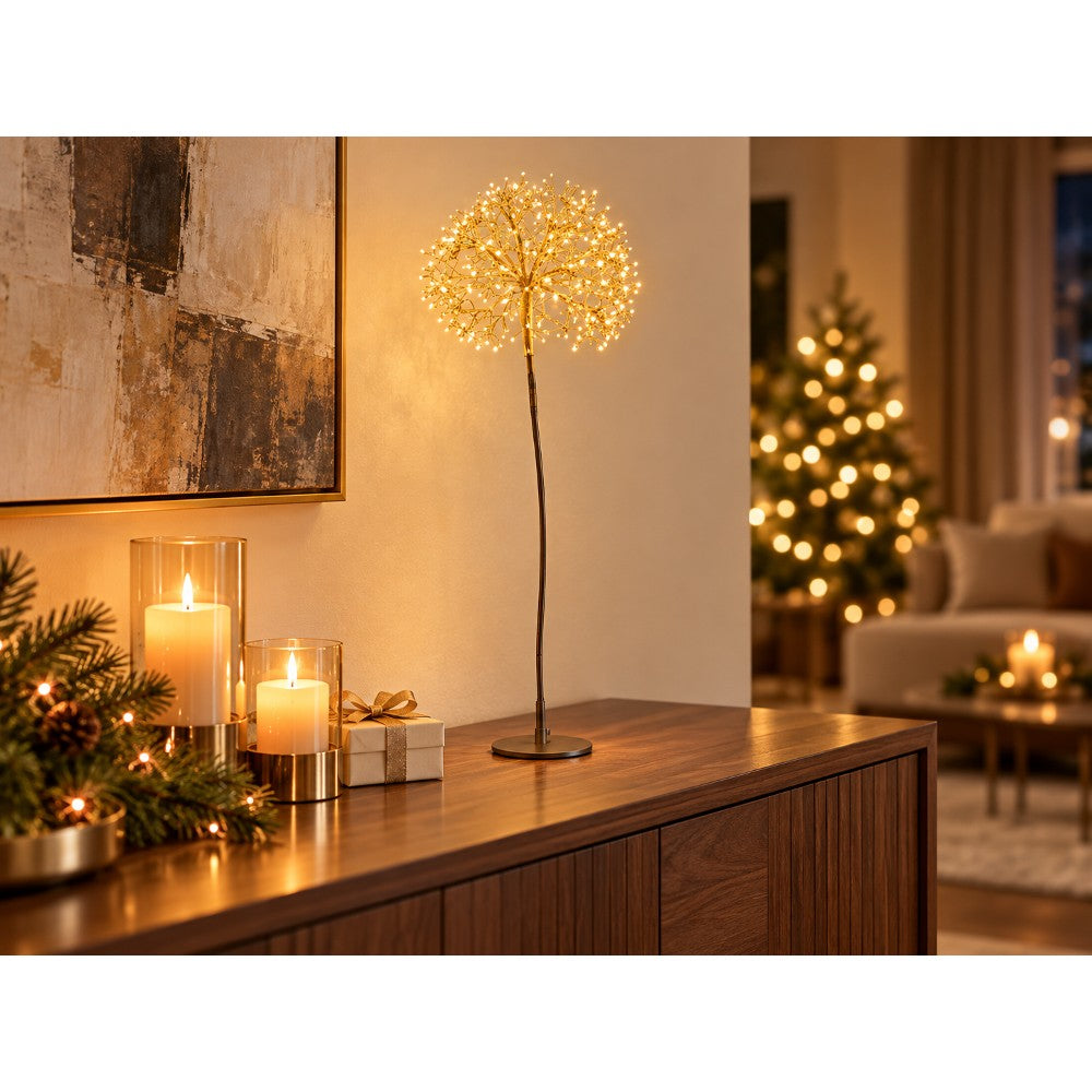 ALBERO SFERA MICROLED CON FLASH, BIANCO 120 cm - immagine 2