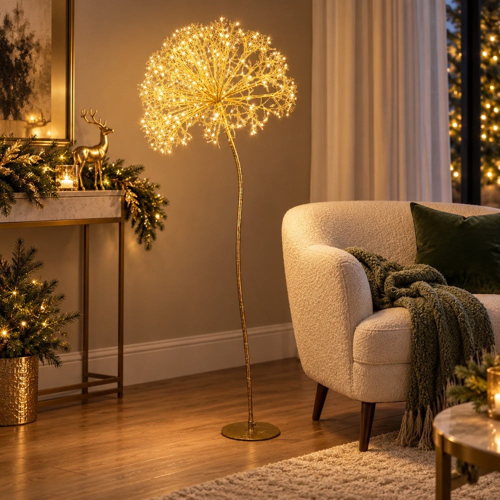 Albero a Sfera 240 Microled con Flash Dorato 120 cm - immagine 2