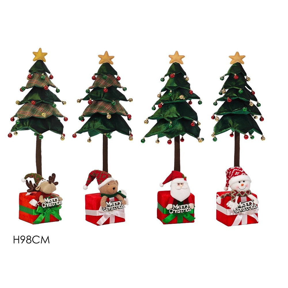 Albero Natalizio con Personaggi Assortiti H. 98 cm