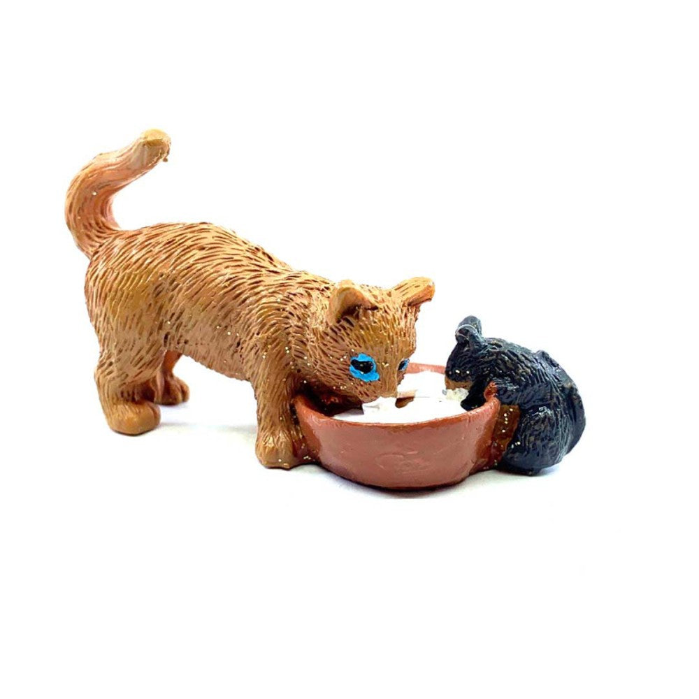 Gatto e Topo Animali per presepe in resina 5x1,9x2,2 cm