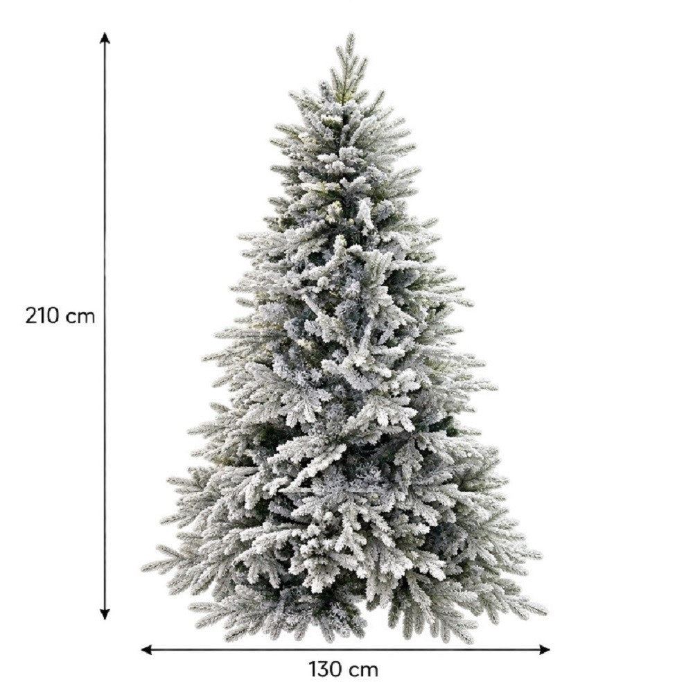 Albero di Natale Cortina Floccato 210 cm 1385 Rami
