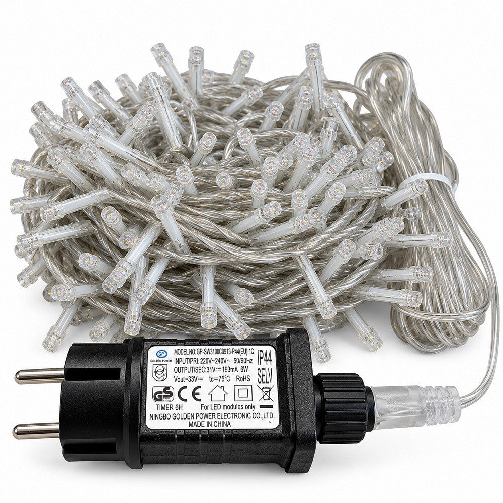 Luci di Natale 500 Led Multicolor Cavo Trasparente - immagine 4